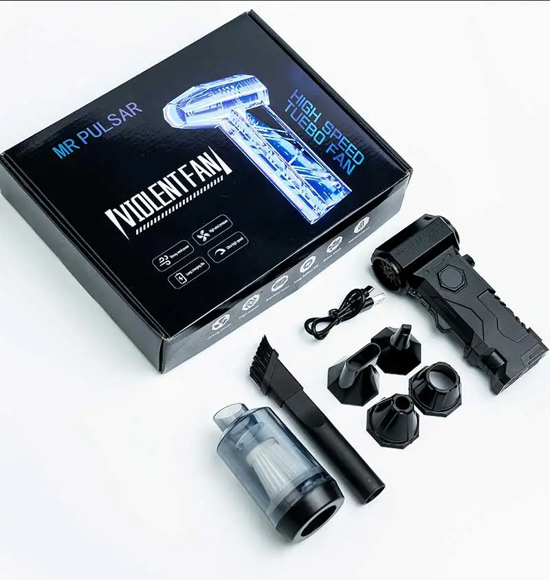 

2026 New 990000RPM Fan Electric Air Blower, Hight-speed X7 Turbo Blower Jet, Brushless Motor with Vacuum kit, Powerful Duster