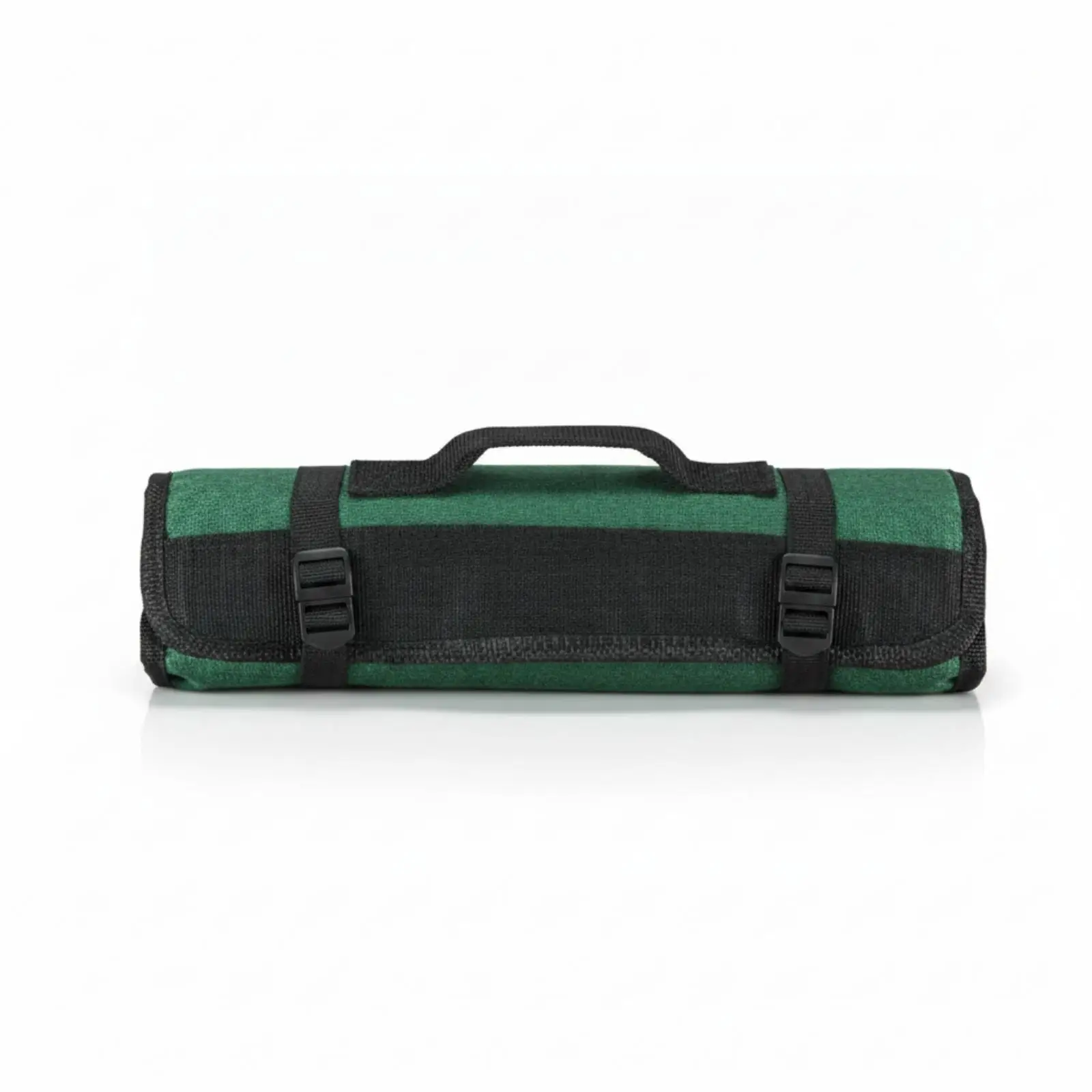 Roll-up chef's utensil case, portable travel bag for cutlery.