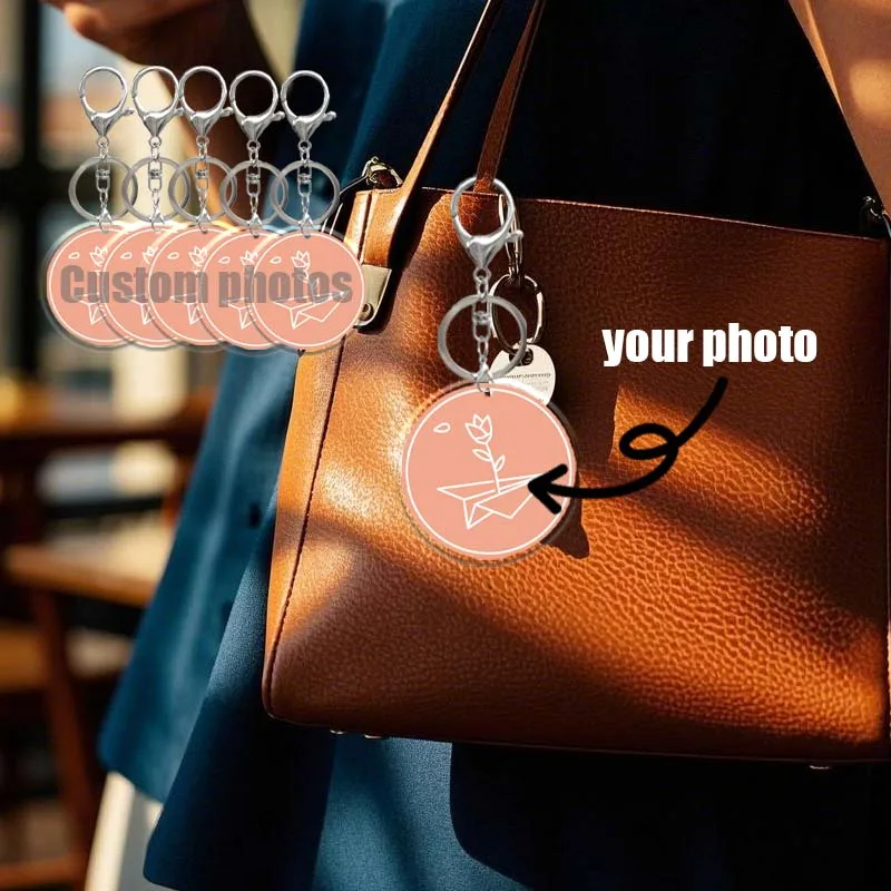 15 Stück/30 Stück Personalisierte Foto-Schlüsselanhänger, Individuelle Acryl Transparente Schlüsselanhänger Taschen-Dekoration Schlüsselanhänger – Detail 5
