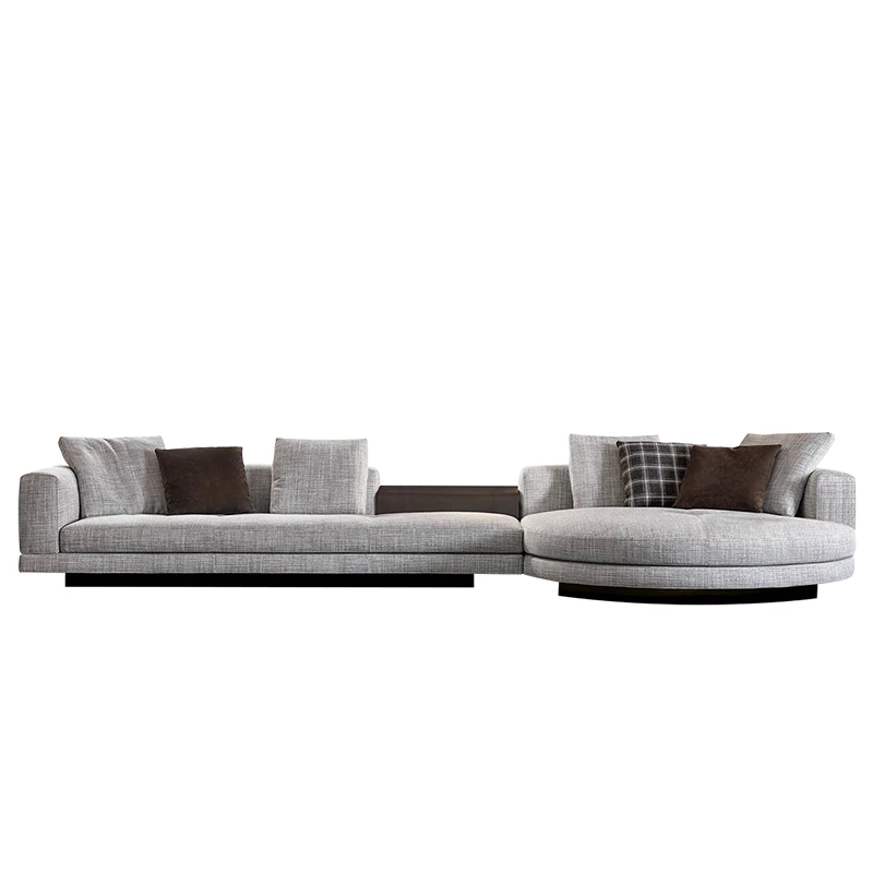 ey-Italian Connery Living Room Furniture Set Modern Minimalist Sofa 7-seat Corner Sofa#