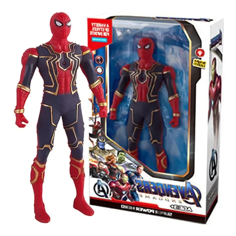 Marvel Animation Toys, Spider Man, Hulk, Iron Man, PVC Activity Splicing, Doll Series Luminous Models, 2026 new Large Discount