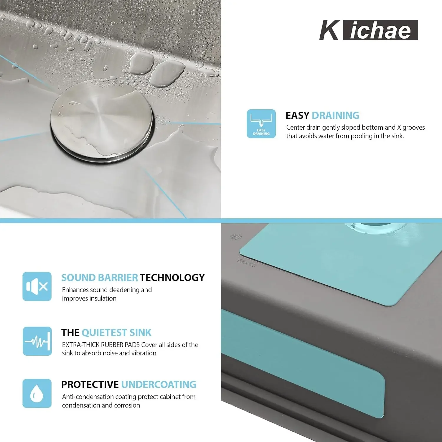 32 Kitchen Sink  Workstation - Kichae 32x19 Undermount Kitchen Sinks Ledge Workstation