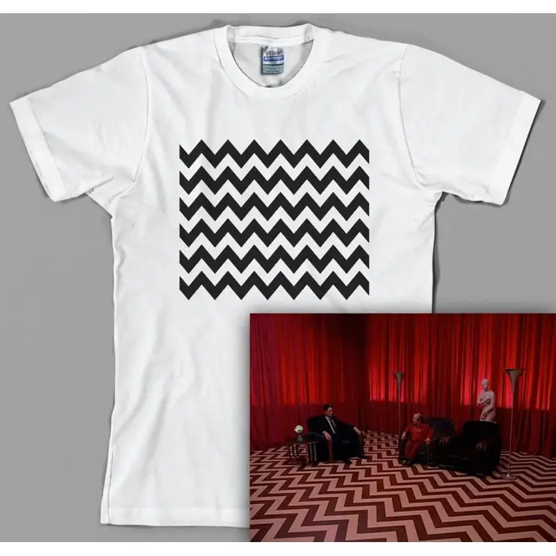 Twin Peaks Zigzag Stripes Red Curtain T-Shirt