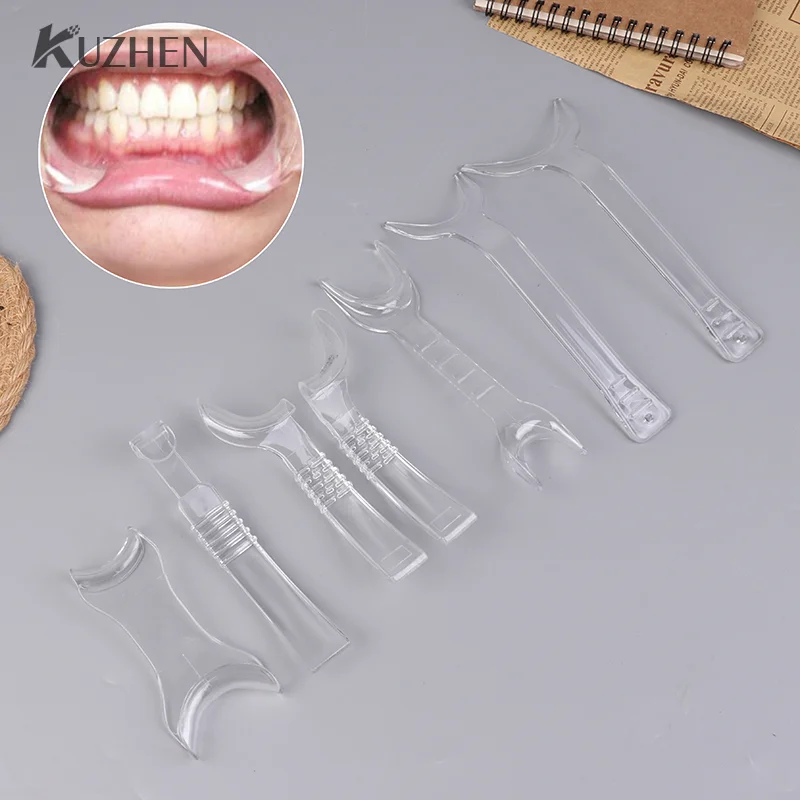 Transparent Dental Oral Lip Retractor Upper Lower Mouth Opener Lip Press Plate Orthodontic Photography Props Dentist Tools