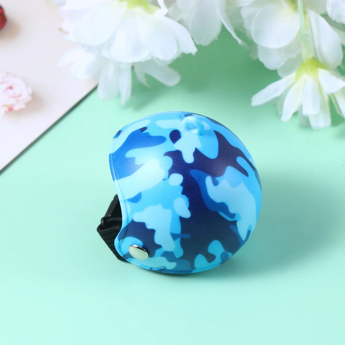 

Chicken Adjustable Poultry Headgear Bright Colors Safe Comfortable Elastic Band Marine Camouflage Chicken