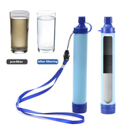 396 Gallon Outdoor Personal Water Filter Ultra-Light 0.01 Micron 4-Stage Filter System Portable Water Purifier Survival Straw