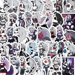Pegatinas de dibujos animados de HELLUVA BOSS Loona para niños, calcomanías impermeables de Anime, 10/30/50/100 piezas, para cuaderno, guitarra, portátil