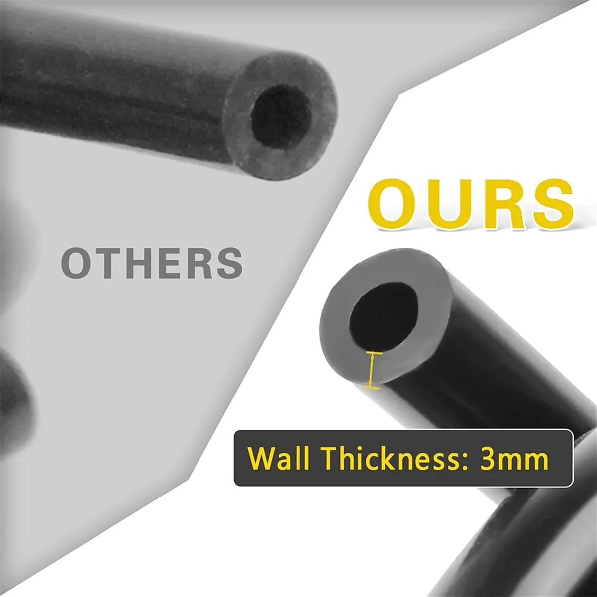 Silicone Vacuum Tubing Hose 6.6 FT, 1/8