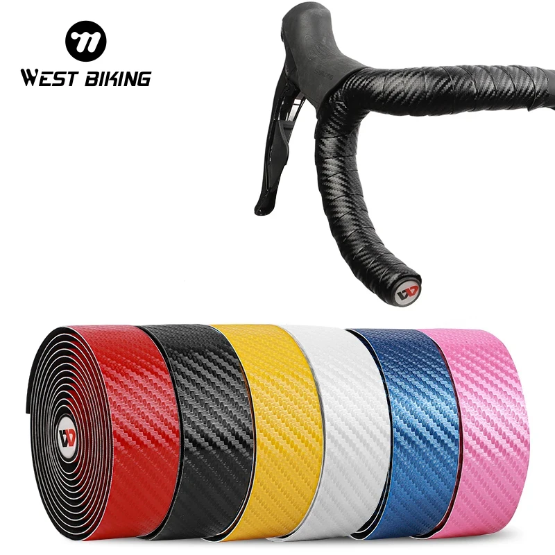 WEST BIKING Road Bike Handlebar Tape With End Plug Anti-slip Shock Absorption EVA PU Breathable Cycling Bicycle Handle Bar Tape