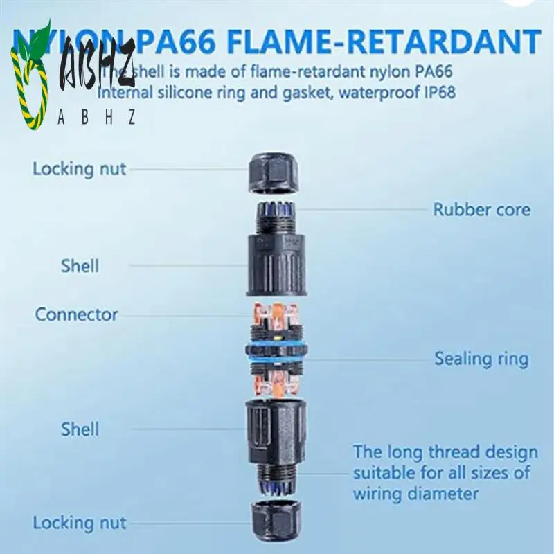 

ABHZ-5PCS Водонепроницаемая распределительная коробка IP68, наружный 5-контактный кабельный разъем, для диапазона проводов 3,5-10 мм (переменный ток 250 В, 16 А)