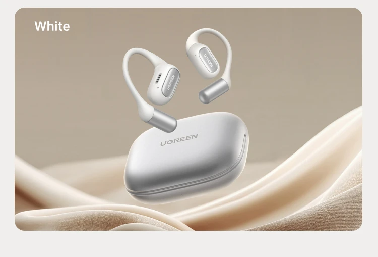 UGREEN FitBuds Open-Ear Headphones Earphones, Ear-hook TWS True-Wireless Bluetooth 6.0 Wireless Earbuds, Spatial Audio, 30H Play