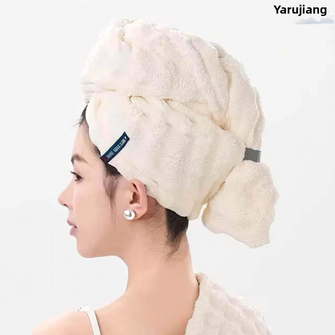 

Elastic Thickened One-Piece Shampoo Cap Quick Drying Super Absorbent Hair Drying Cap for Washing Hair Head Towel Bath Cap