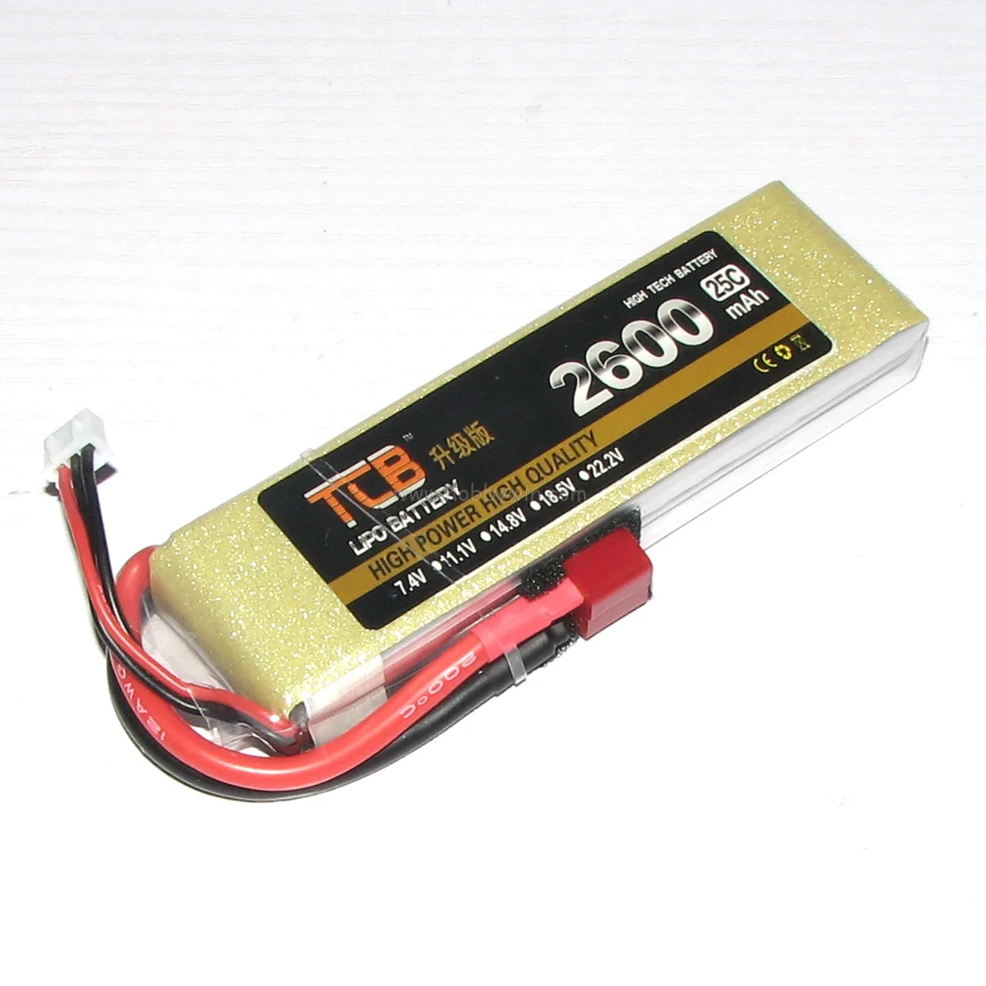 

7.4V/2S 2600mAh 25C Upgrade LiPO battery T plug RC model Lipoly power pack