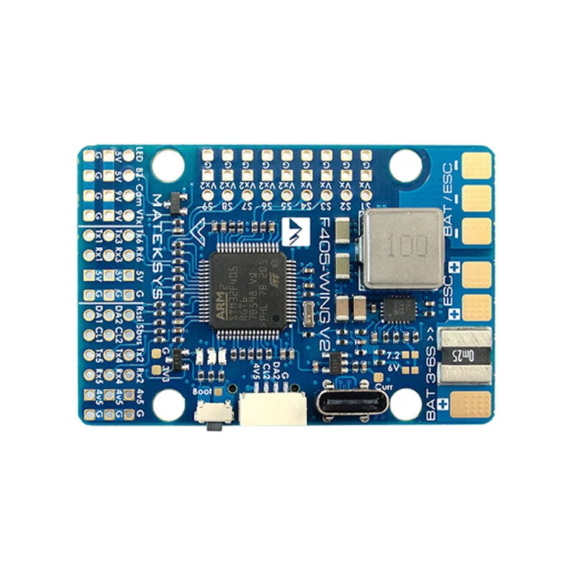 Matek MATEKSYS F405 WING V2 Flight Controller with 3-6S Support & DPS310 Barometer for FPV Applications