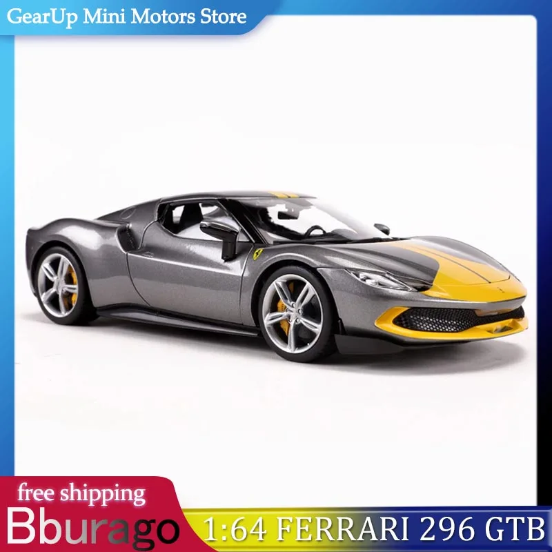 

Bburago 1:64 Ferrari 296 GTB Alloy Diecast Model Car Collectible Sports Car Toy for Boys Ferrari Fans Christmas Gifts