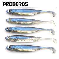 5Pcs/Set Soft Fishing Lure Silicone Bait 6g/10g Shad Wobbler Craft Rubber Fish Swimbait Paddle Tail For Bass Perc Pike Zander