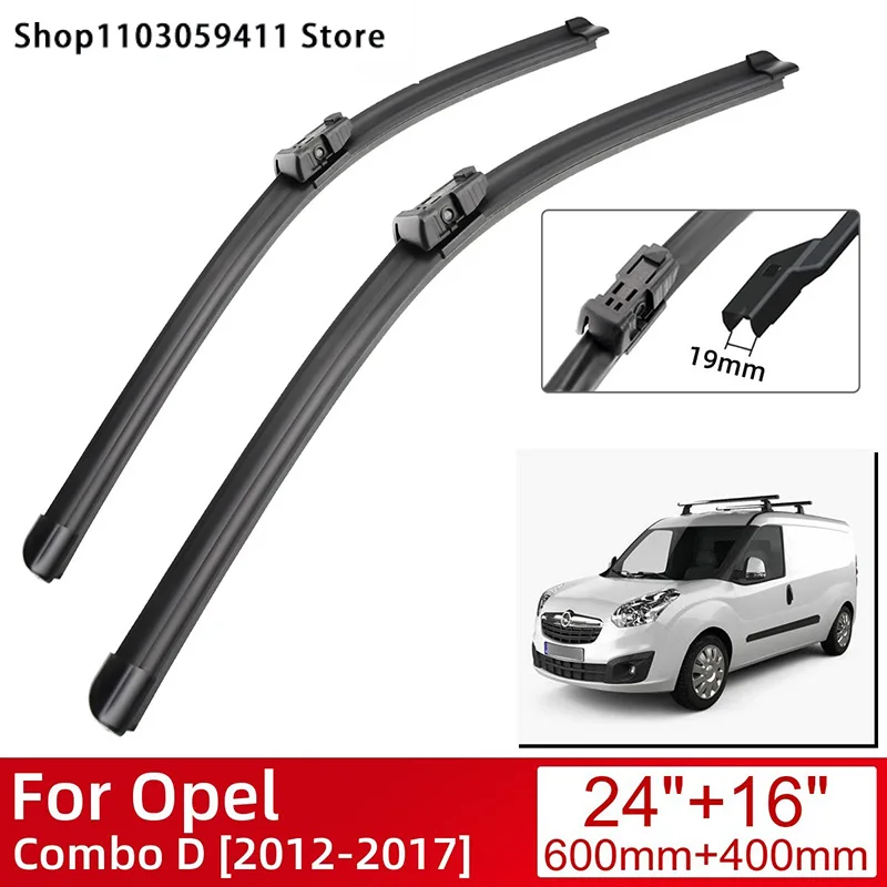 For Opel Combo D 2012-2017 Car Accessories Front Windscreen Wiper Blade Brushes Wipers  2017 2016 2015 2014 2013