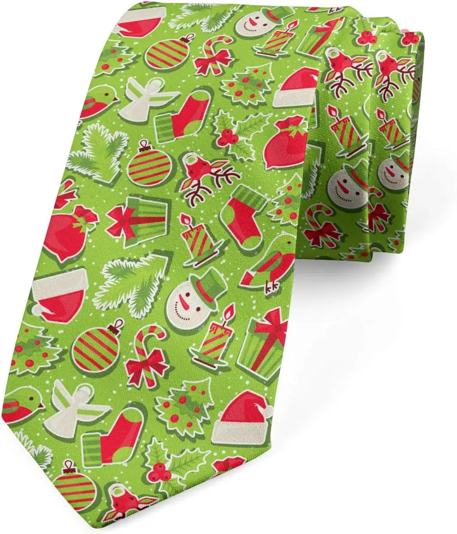 

Snowman Green Multicolor Modern Men's Tie Soft and Comfortable Gifts for Men One Size Party Meeting Outfit