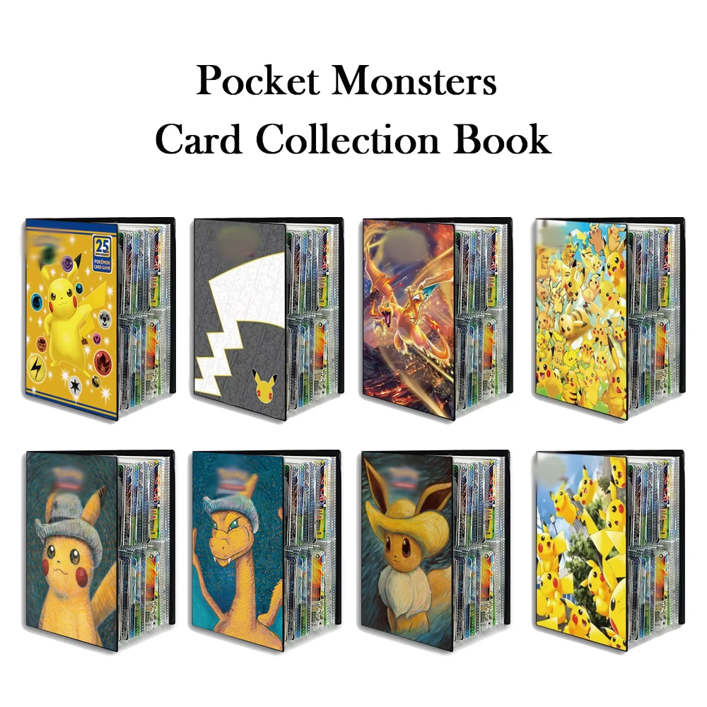 

240 Card Storage Card Collection Book Pocket Monsters Van Gogh Pikachu Charizard Card Album Suitable for Other Card Storage