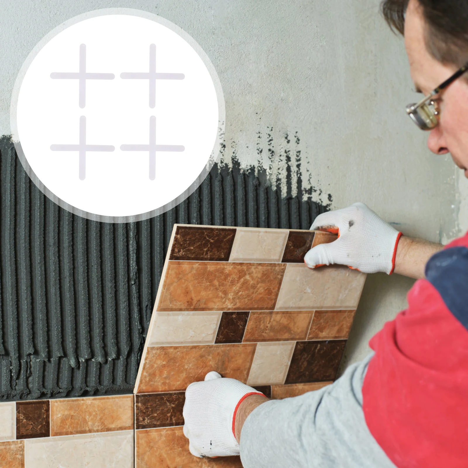 

10000Pcs Ceramic Tile Spacers Cross Shape Lightweight Durable Pe Material Floor Wall Tile Installation Spacers