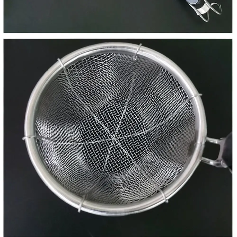 Stainless Steel Cooking Strainer For For Yabay Kitchen Deep Fry Oil Skimmer Mesh Colander Fine Sieve Food Filter Gadget