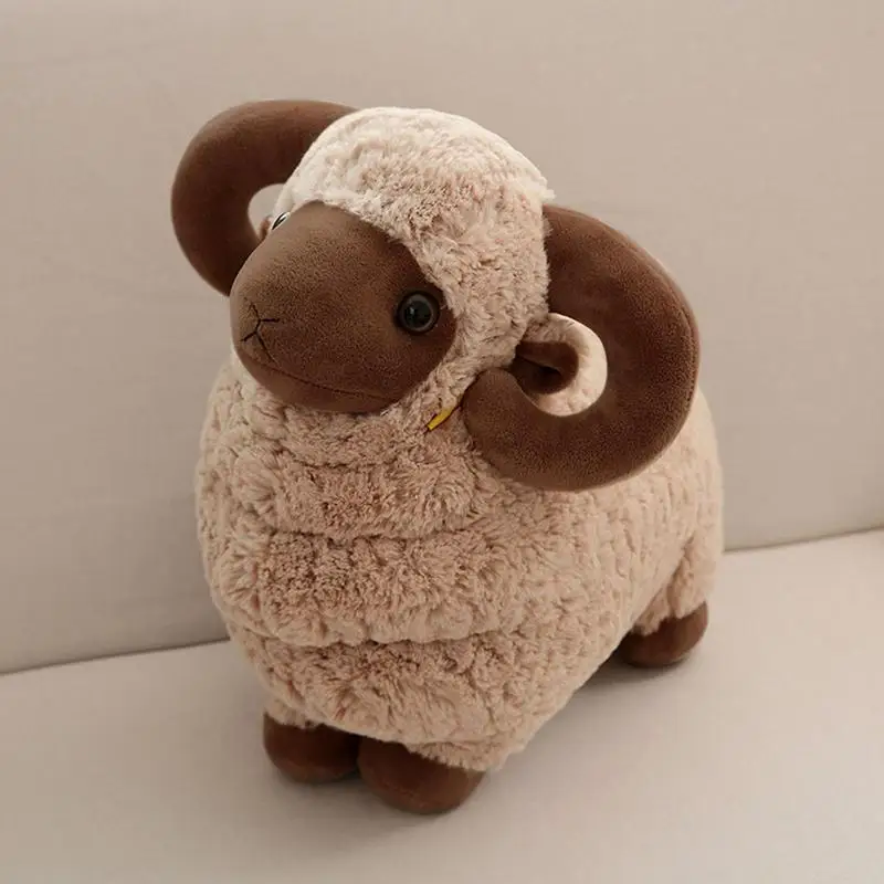 Cute Sheep Plush Toys Simulation Stuffed Animal Soft Doll Real Life Plush Sheep Goat Toys For Children Baby Kids Birthday Gift