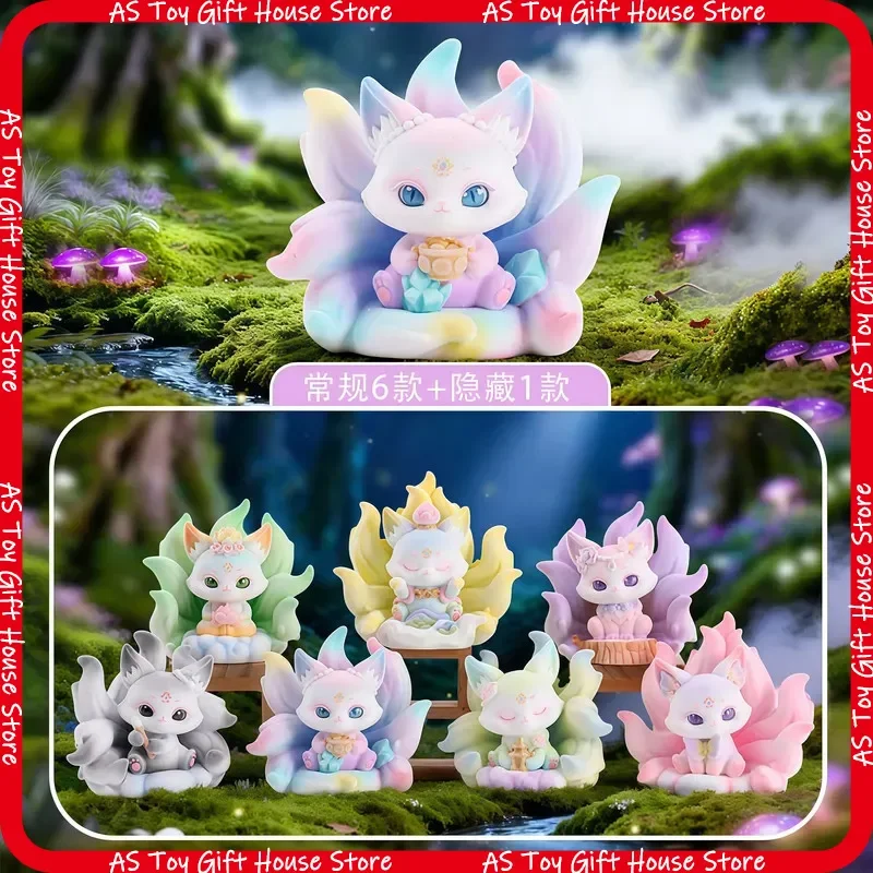 Orientalische Mythologie Neun-Schwänziger Fuchs Blindbox Exquisite Harz-Figur Chinesischer Stil Desktop-Skulptur Einzigartiges Geburtstagsgeschenk