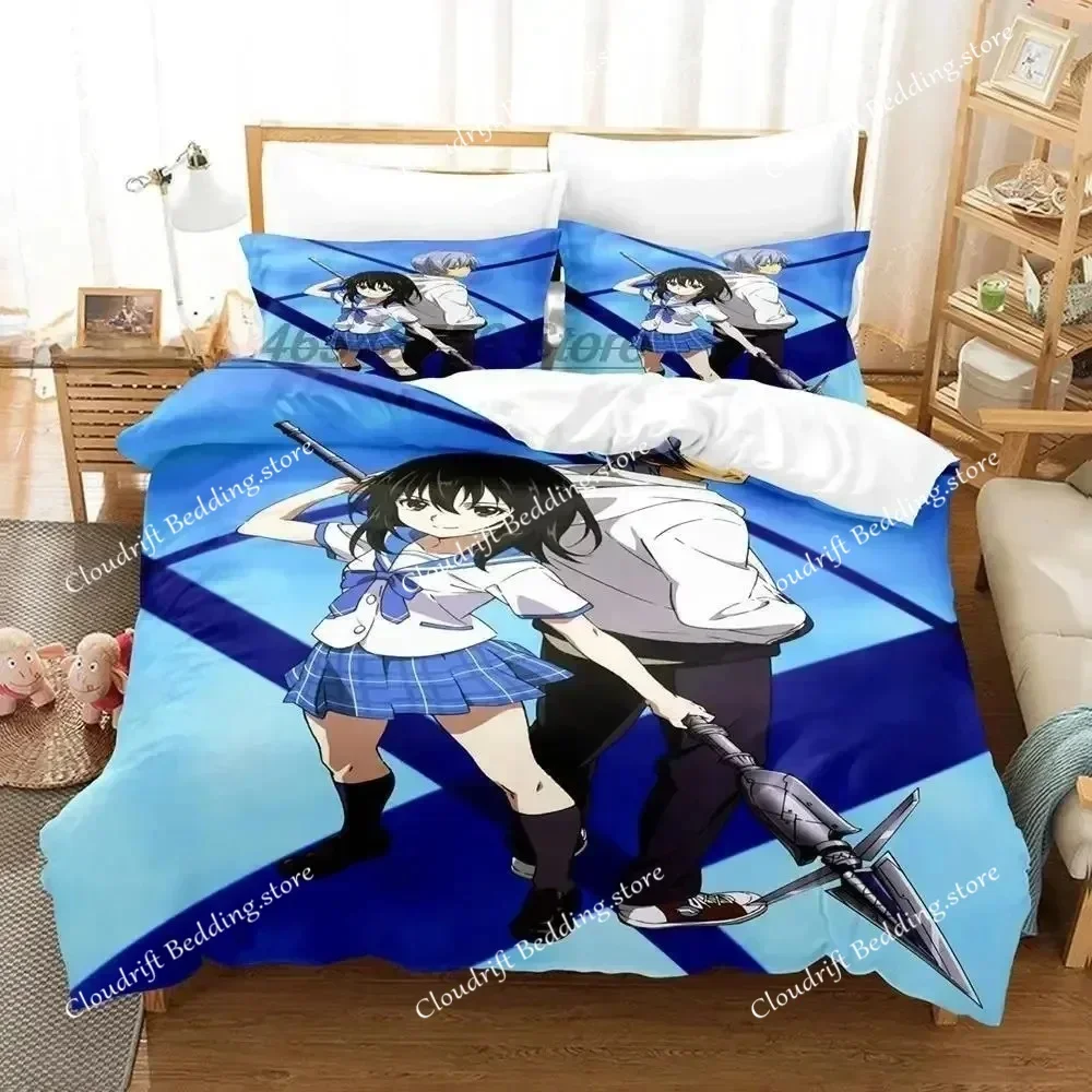 Fashion STRIKE THE BLOOD Bedding Set Single Twin Full Queen King Size Bed Set Adult Kid Bedroom Duvet Cover Sets 3D Print Anime0