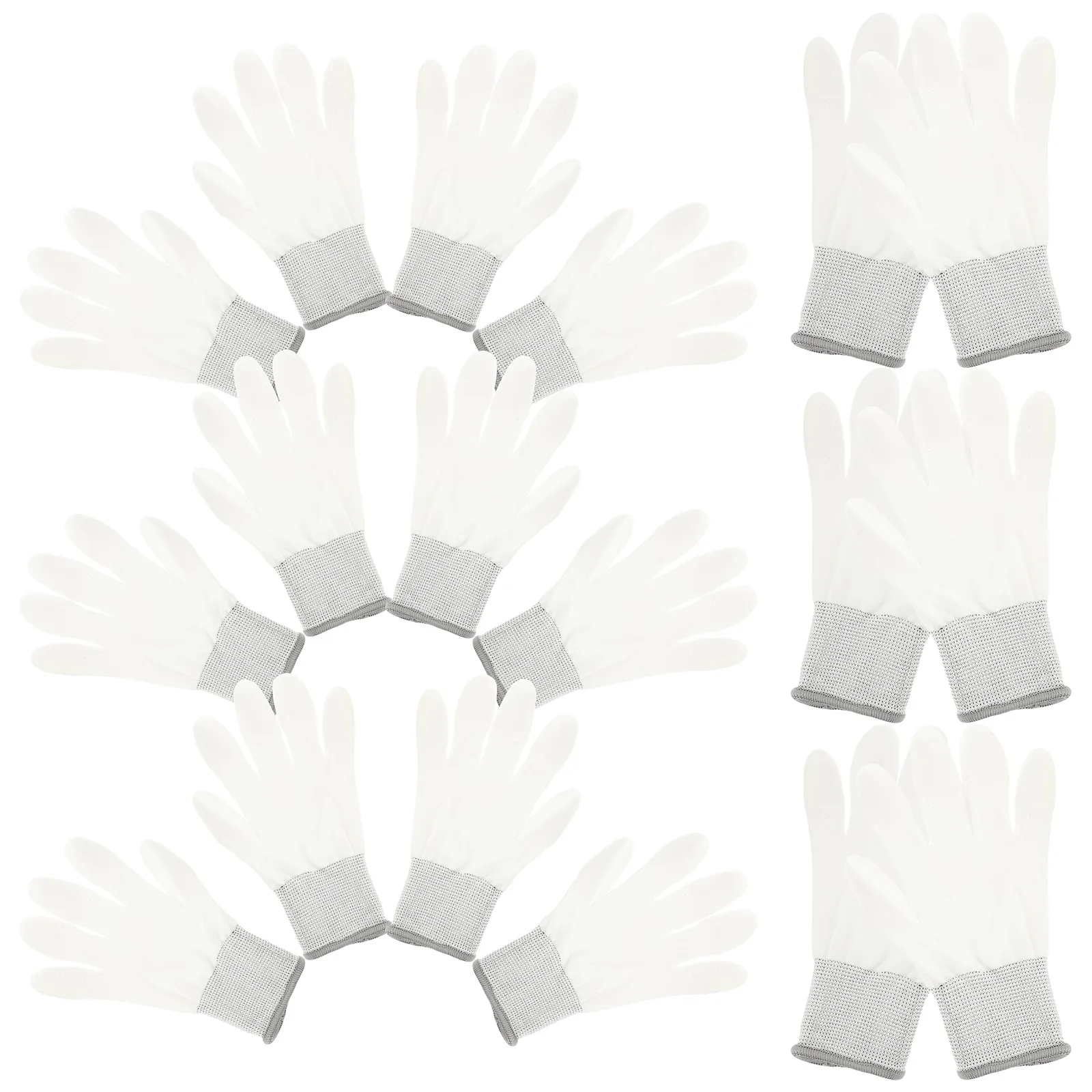 

10 Pairs Pu Finger Gloves for Hands Work Working Gardening Gardenning Wood Carving