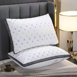 Non-collapse non-deformation high pillow adult deep sleeping feather velvet double pillow core household pillow core