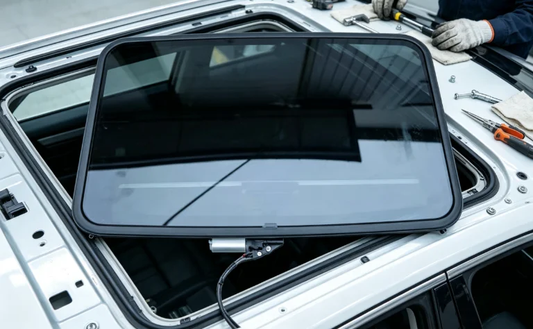 Universal Electric Car Sunroof Assembly High Transparent Sliding Roof Replacement Kit Fits Most Vehicle Models