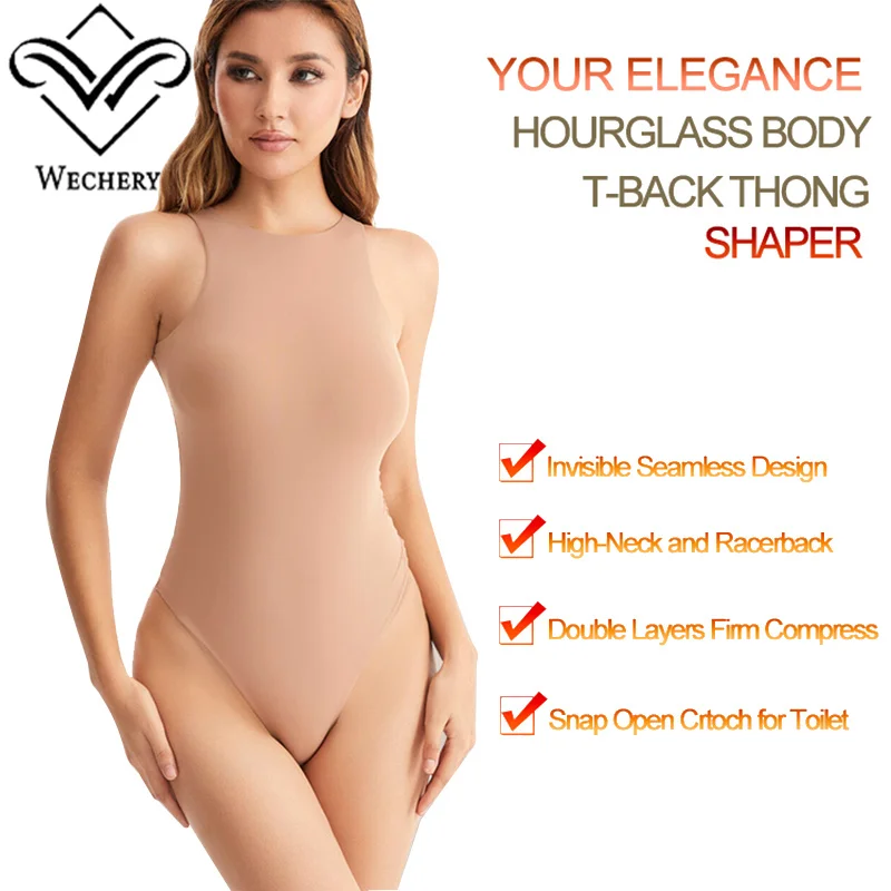 Wechery Female Underwear Belly Reducing Shapewear Tank Top Open The Crotch Lift The Buttocks Seamless Bodysuit Women