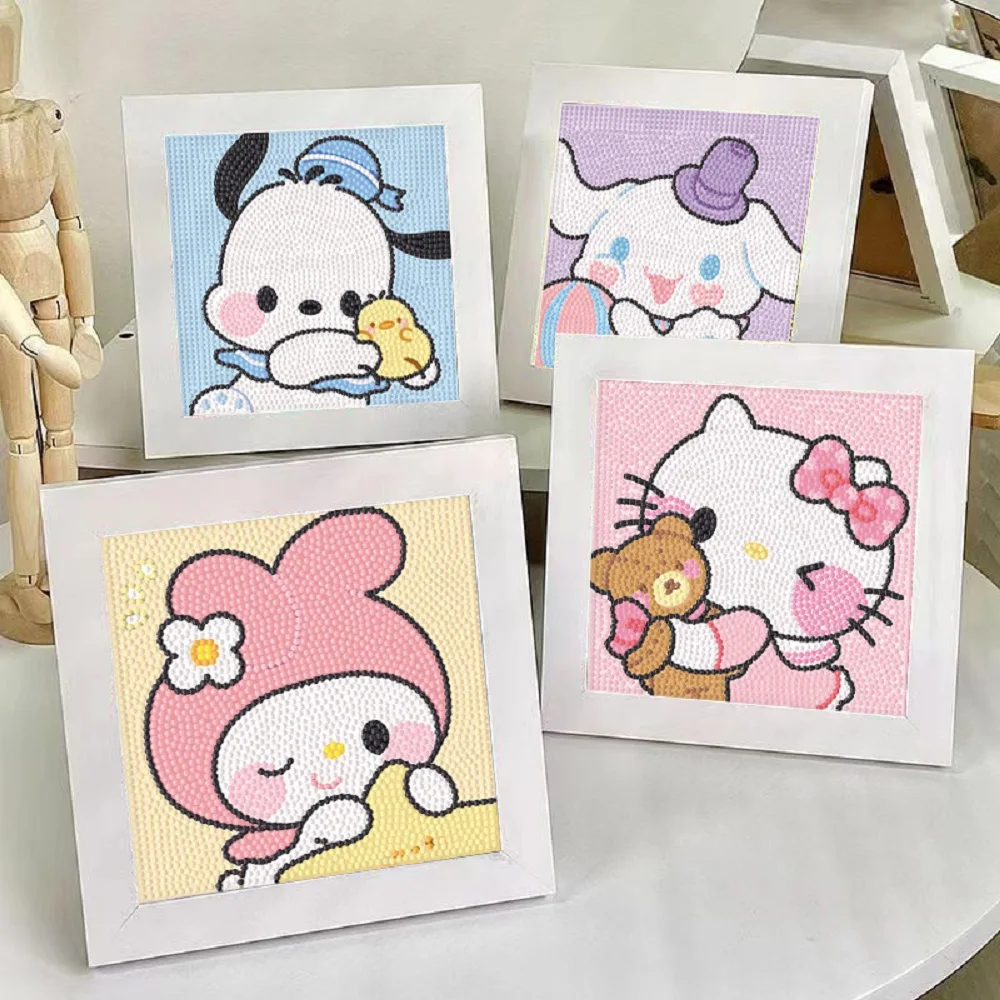 

Cartoon Hello Kitty Pacha Dog 5D Diamond Painting 18*18cm Child Sticking Drills Embroider Draw Best Enthusiast Handiwork Gifts