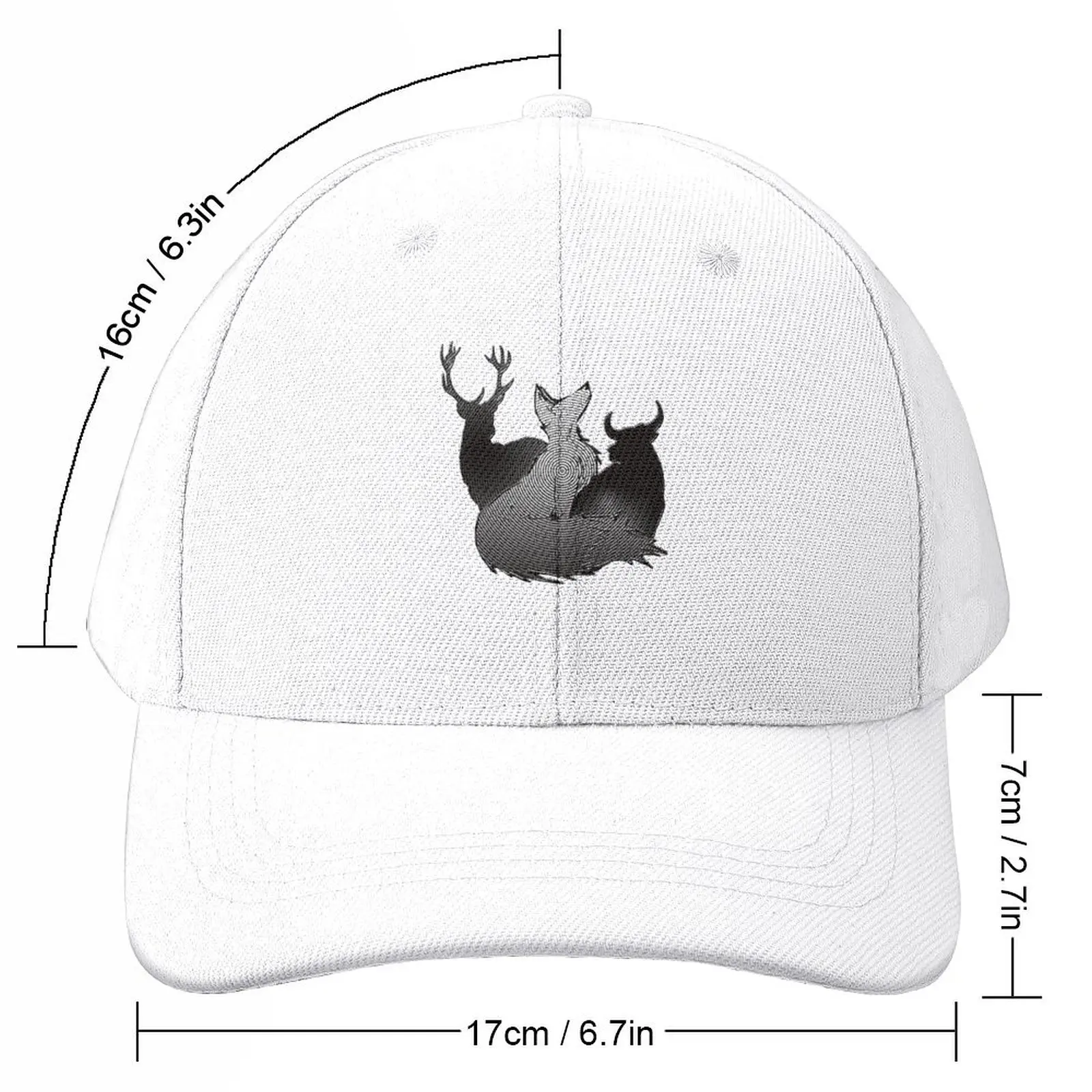 Stag Vixen & Bull Hypno Design Baseball Cap Hat Baseball Cap Luxury Man Hat Luxury Hat Beach Bag Women Hats Men's