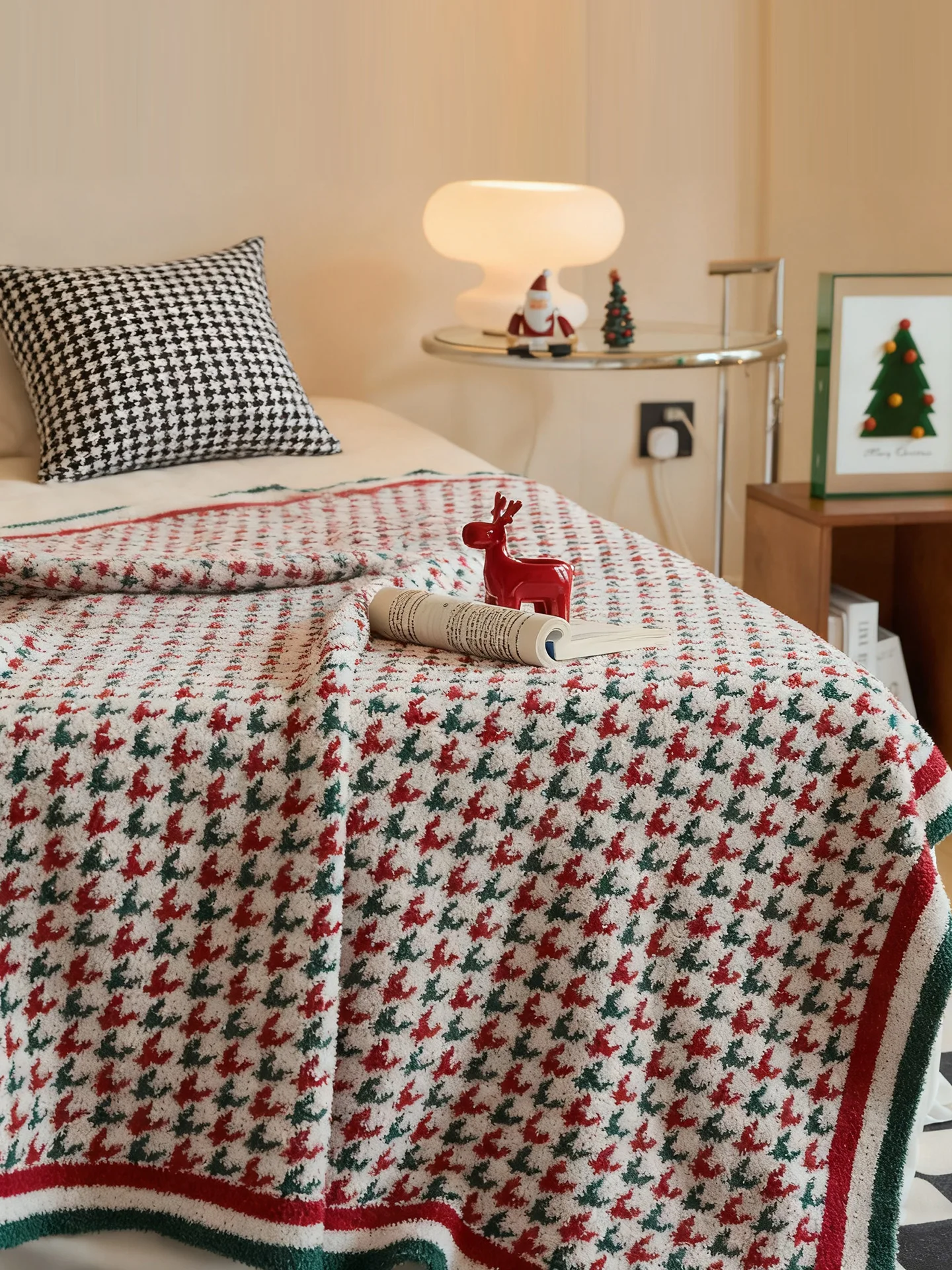 

Теплое вязаное полуплюшевое одеяло-плед для дивана, декоративный плед для кровати, современный минималистичный стиль