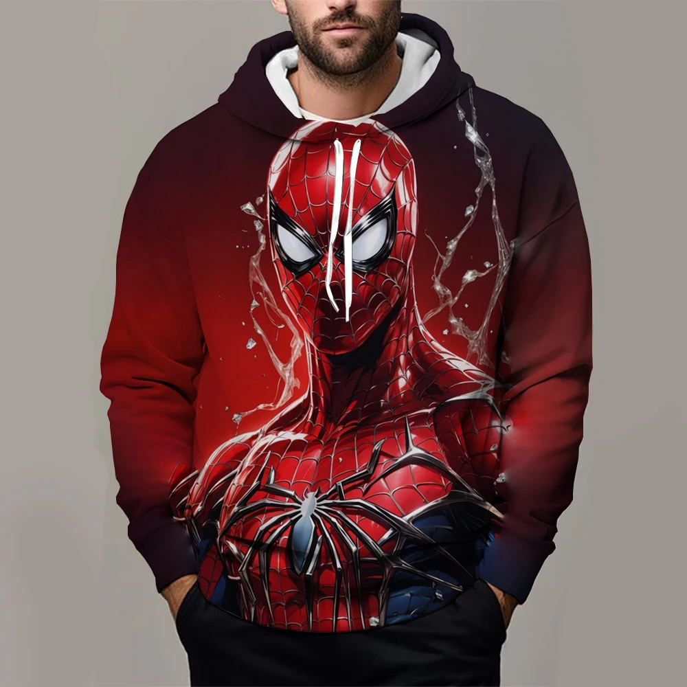 Spider Man Fashion Spring and Autumn Children's Hoodie Cartoon 3D Printed Trendy Boys' Clothing Hero Party Man Women Hoodie  ﻿