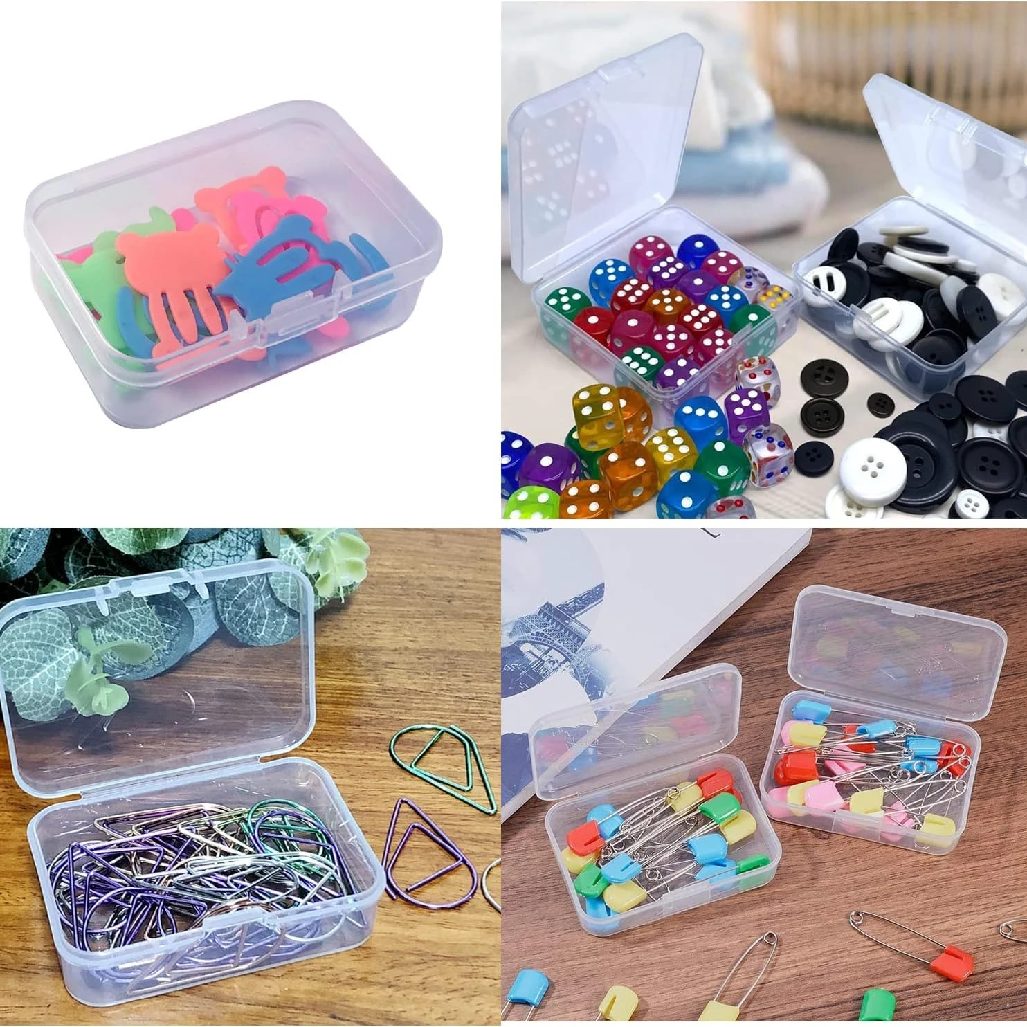 A Set of 10 Small Transparent Plastic Storage Boxes, Perfect for Organizing Beads, Jewelry, Earplugs,Crafts,Nail Art Decorations - view 6