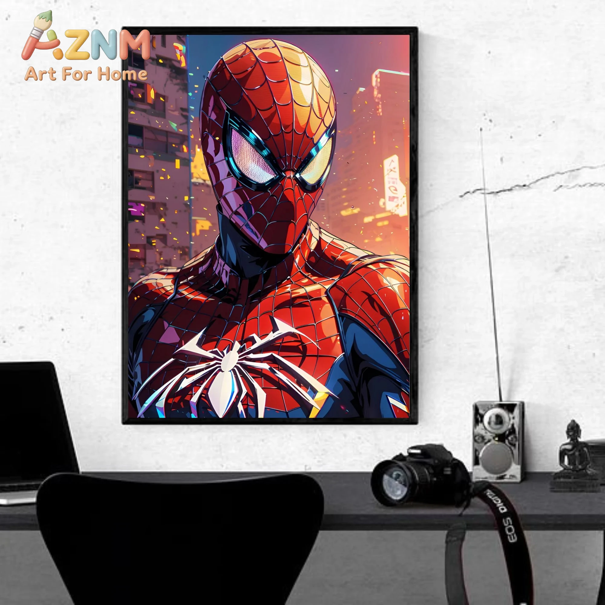 Spider-man Art Print, Superhero Wall Decor, Comic Book Poster - view 2