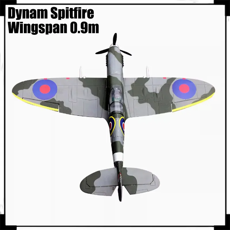 Dynam Spitfire Remote-controlled Airplane With Wingspan Of 900mm Remote-controlled Fixed Wing Park Airplane Toy Children's Gift