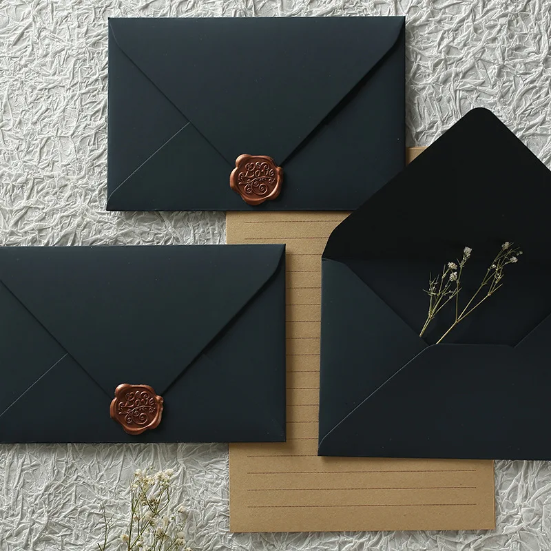 Sobres de Papel Kraft para invitación de boda, suministros de negocios, embalaje de papelería, 16,5x11cm, 250g, lote de 10 unidades