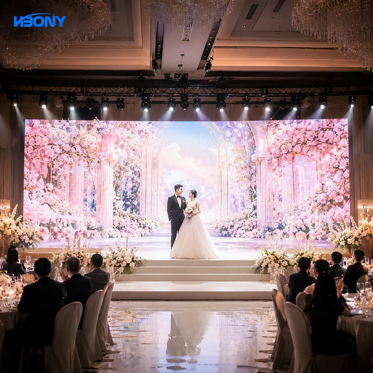 

Professional P2.6 Indoor Stage LED Rental Screen HD Video Wall 3840Hz High Refresh for Corporate Event Wedding Stage Show