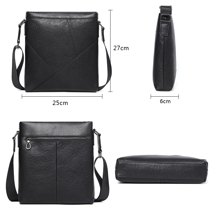 Genuine Leather Men Shoulder Bag Work Business Crossbody Bag Casual Side Bags Luxury Brand Best Gift Husband Father