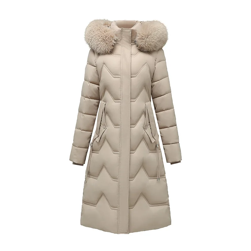 Parkas Women Mid Length Coats Hooded Jackets Full Sleeve Thick Warm Y2k Streetwear Elegant Jacket Work Coat Autumn Winter 2025