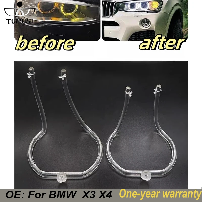 

2 шт. направляющая полоса фар DRL для BMW X3 X4 F25 F26 2014-2017, дневные ходовые огни, трубка, ежедневная трубка фар