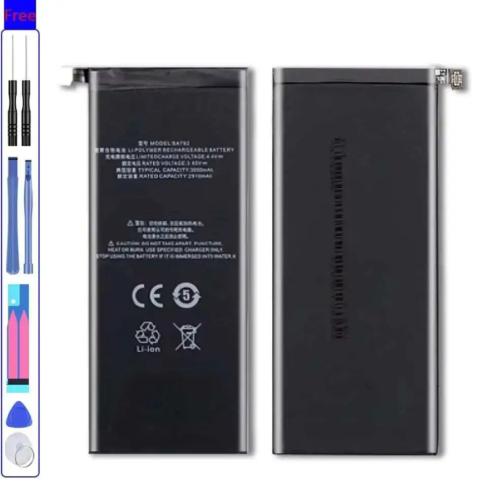 

Mobile Phone Battery For Meizu Pro 7 M792Q M792C BA792 3000mAh High Compatibility