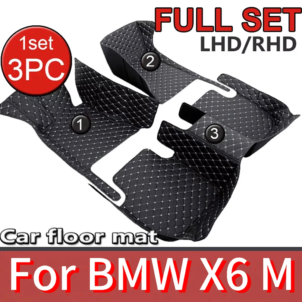 Car Floor Mats For BMW X6 M All Model Auto Rugs Carpets Waterproof Automobiles Accessories Leather Interior Custom Foot Pads