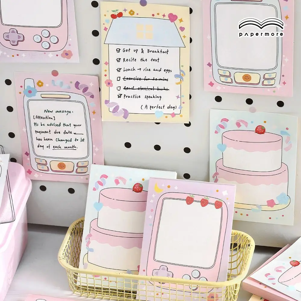 

80 листов, милые, Не липкие, не фотообои, многофункциональные блокноты для записей «сделай сам»