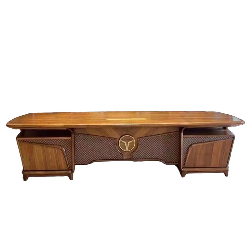 

Black walnut painted desk new Chinese solid wood office boss table