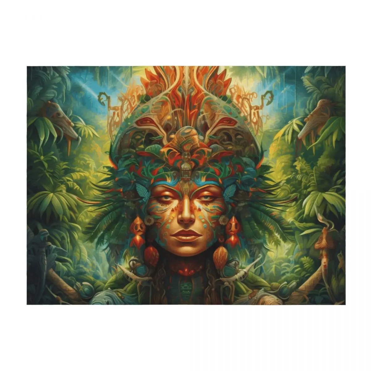 

Sacred Ayahuasca Vision Throw Blanket Picnic Warm Comforter Extra Large Throw Blankets