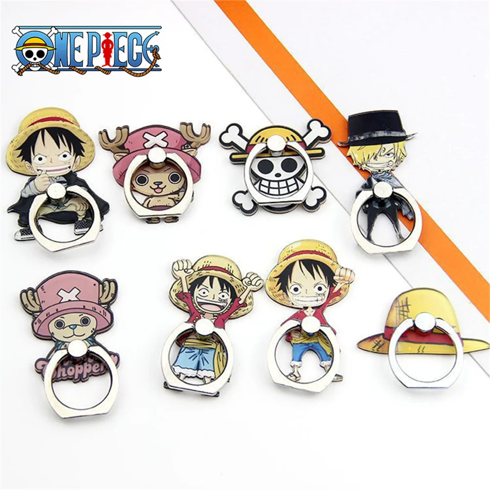 Ein Stück Handy Fingerring Halterung Männer Frauen Ruffy Cartoon ein Stück Anime um Legierung Handy Halterung Geschenk